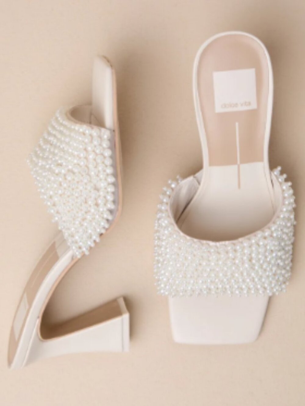 Dolce Vita Nandy Pearl Heels Vanilla Pearls